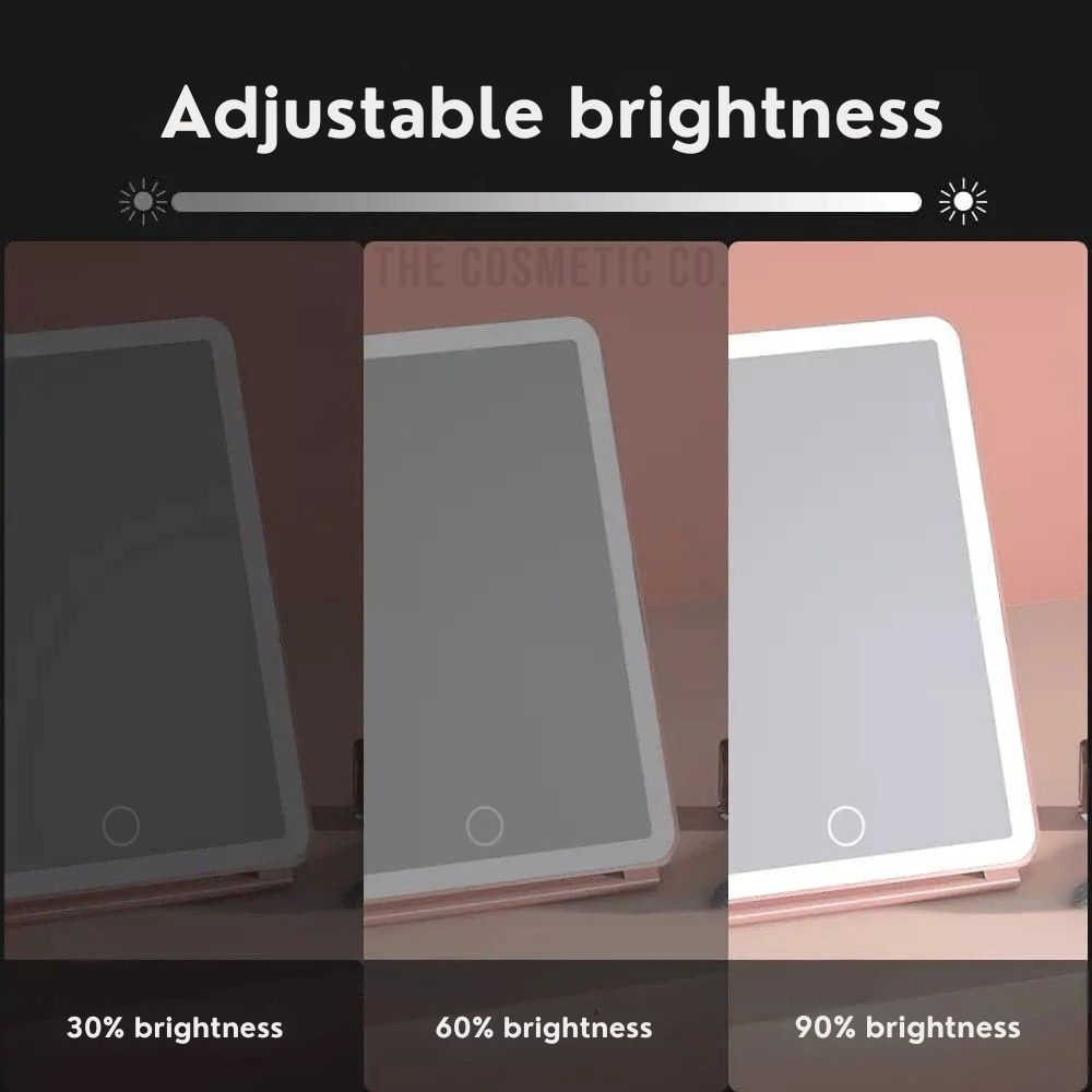 Cosmetic Mirror with 3 Light Settings | Touch Sensor, USB Rechargeable & Ideal for Makeup Application
