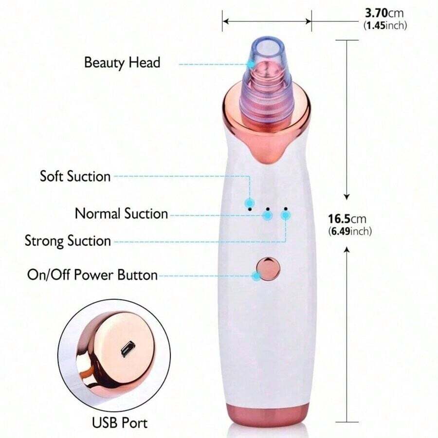 Electric Blackhead Remover | Deep Cleansing, Powerful Suction & Customizable for Clearer Skin at Home