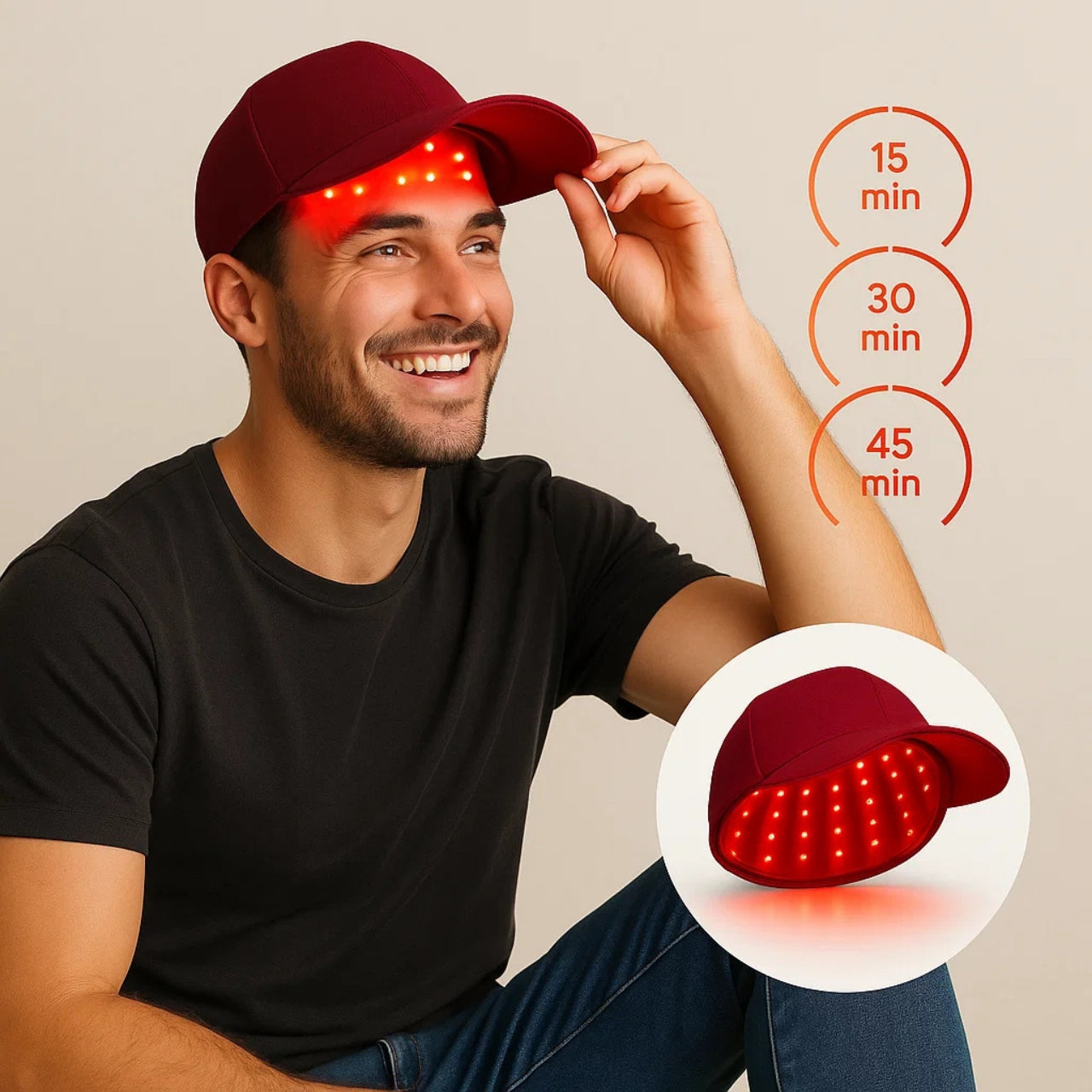 Red Light Infrared Laser Cap for Hair Growth – LED Therapy for Hair Loss Treatment and Regrowth