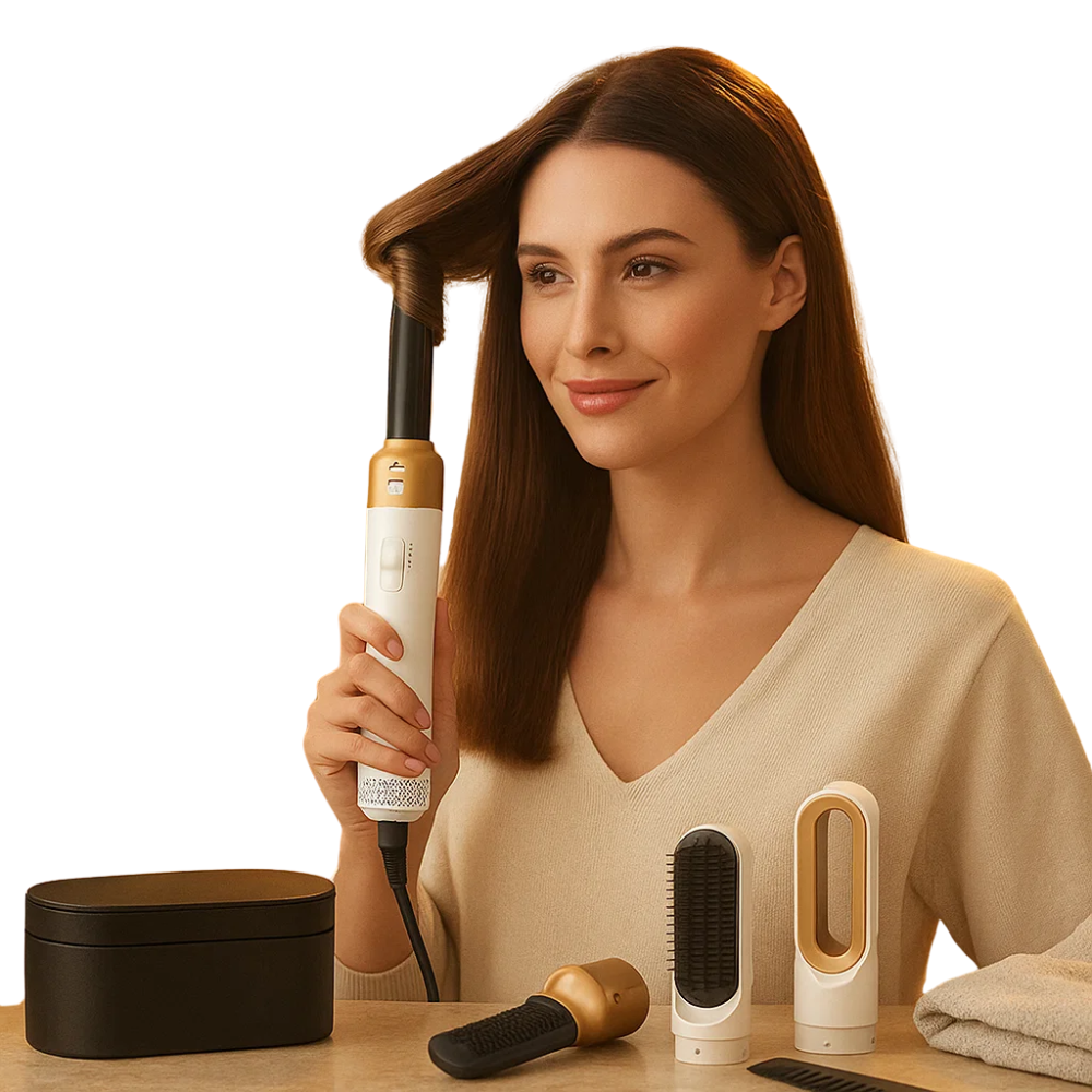 5 in 1 Hair Styler | Curling, Straightening & Drying with Coanda Effect for All Hair Types