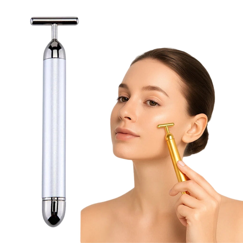 Faceily™ | 24K Gold Electric Beauty Bar | Face-Lifting Massage Roller & Waterproof Anti-Aging Tool for Skincare Routine