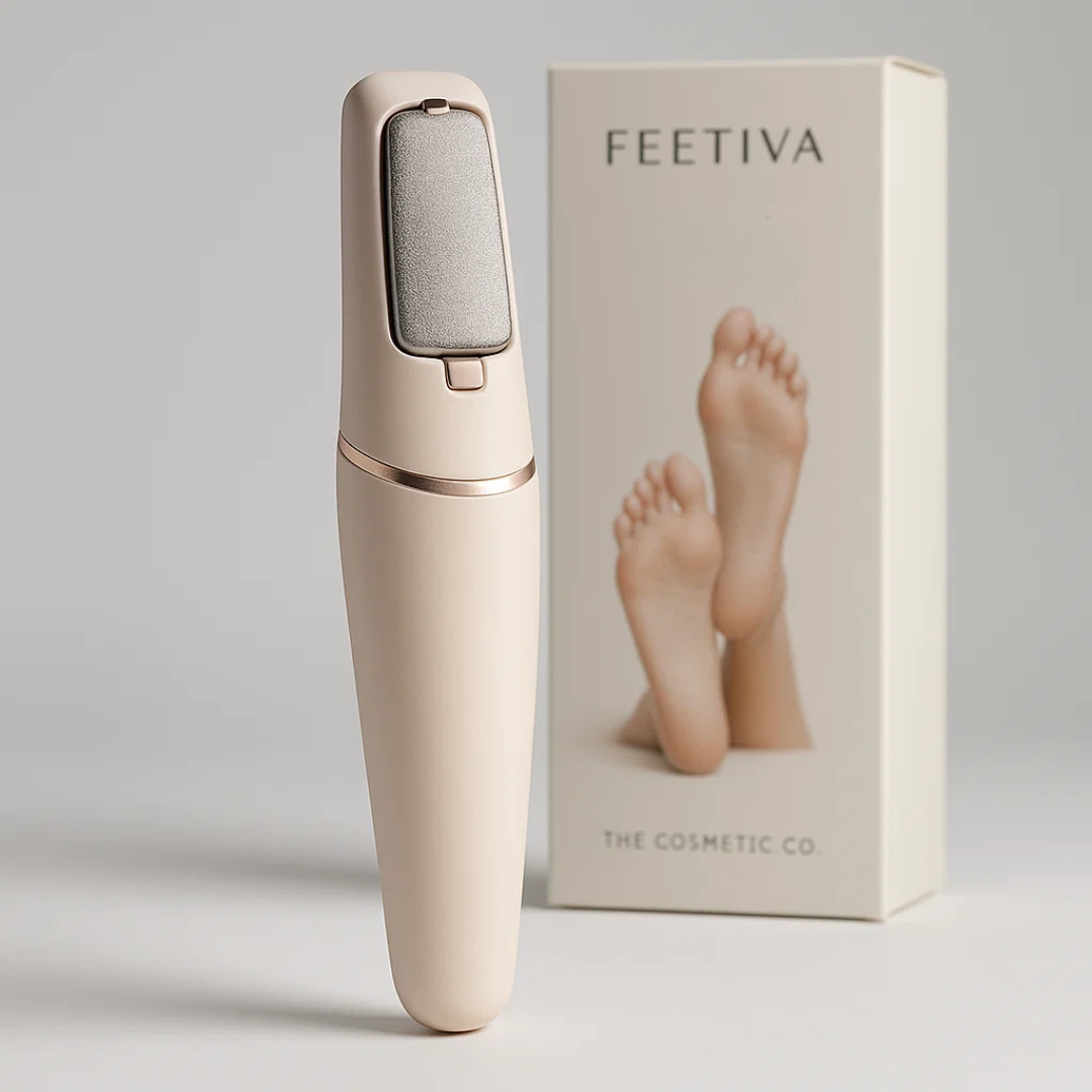 Feetiva GlowX Foot File| Electric Callus Remover for Feet – Smooth and Refine Dry, Hard Skin | Home Pedicure Tool for Soft Feet