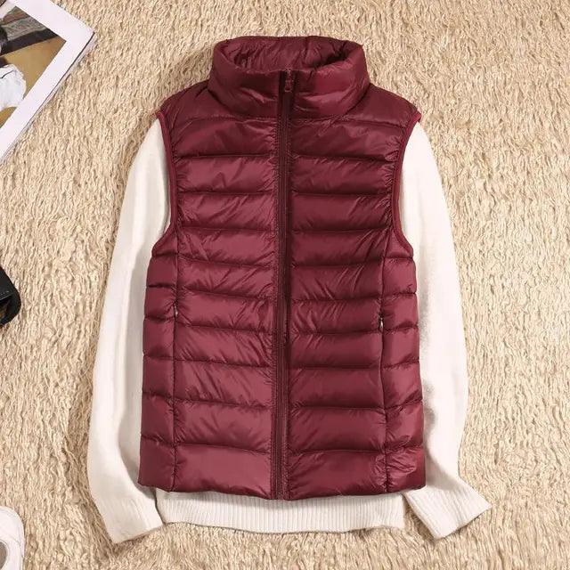 Ultra Light Down Vest for Women - Sleeveless Puffer Jacket, Warm Lightweight Layer
