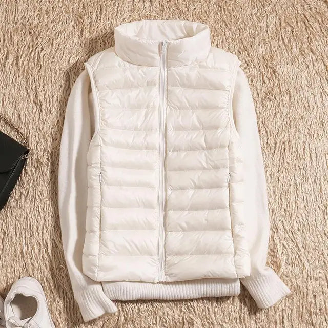Ultra Light Down Vest for Women - Sleeveless Puffer Jacket, Warm Lightweight Layer
