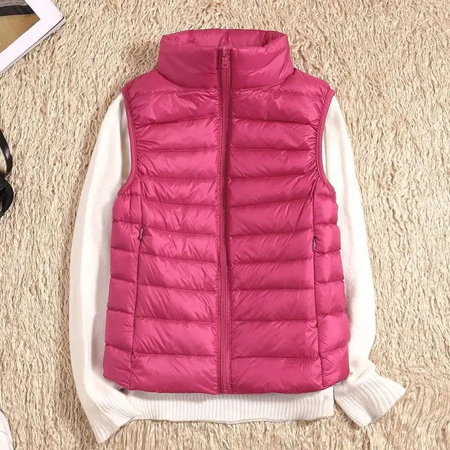 Ultra Light Down Vest for Women - Sleeveless Puffer Jacket, Warm Lightweight Layer