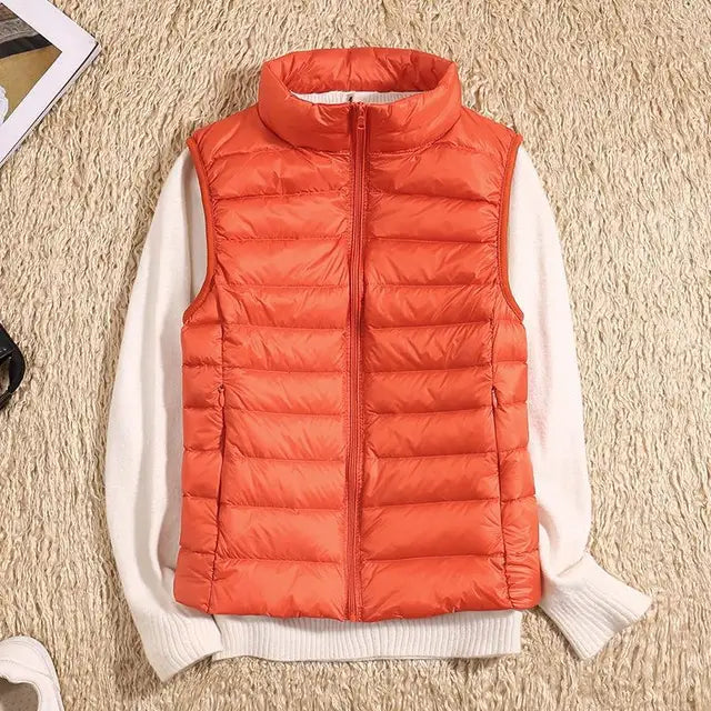 Ultra Light Down Vest for Women - Sleeveless Puffer Jacket, Warm Lightweight Layer