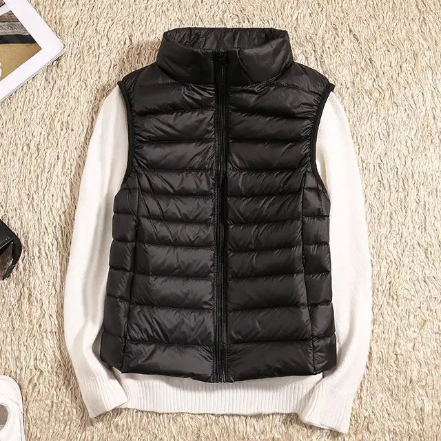 Ultra Light Down Vest for Women - Sleeveless Puffer Jacket, Warm Lightweight Layer