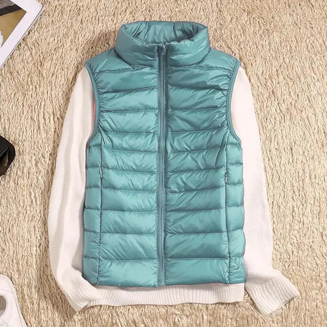 Ultra Light Down Vest for Women - Sleeveless Puffer Jacket, Warm Lightweight Layer