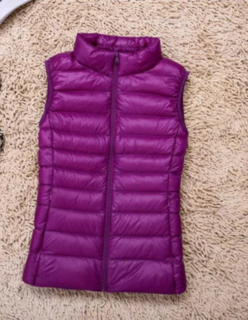 Ultra Light Down Vest for Women - Sleeveless Puffer Jacket, Warm Lightweight Layer