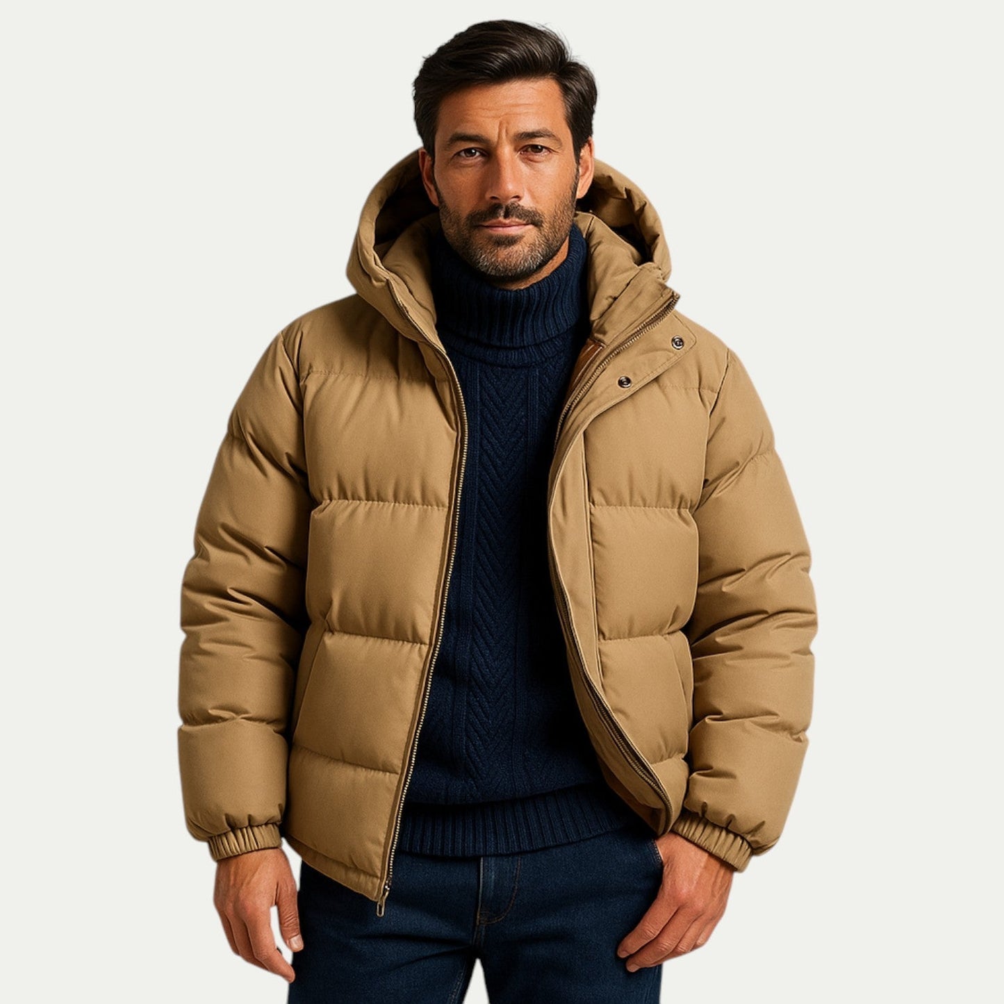 Unisex Waterproof Down Hooded Puffer Winter Parka Jacket