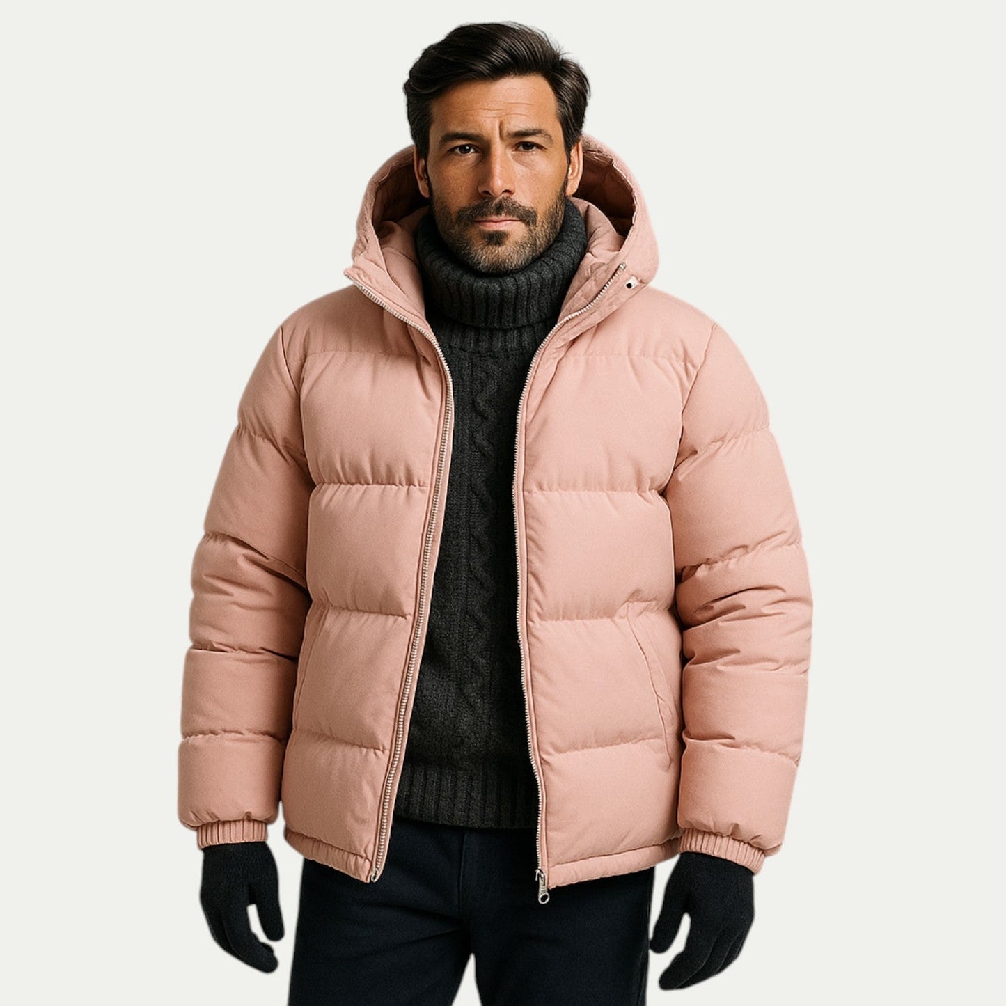 Unisex Waterproof Down Hooded Puffer Winter Parka Jacket