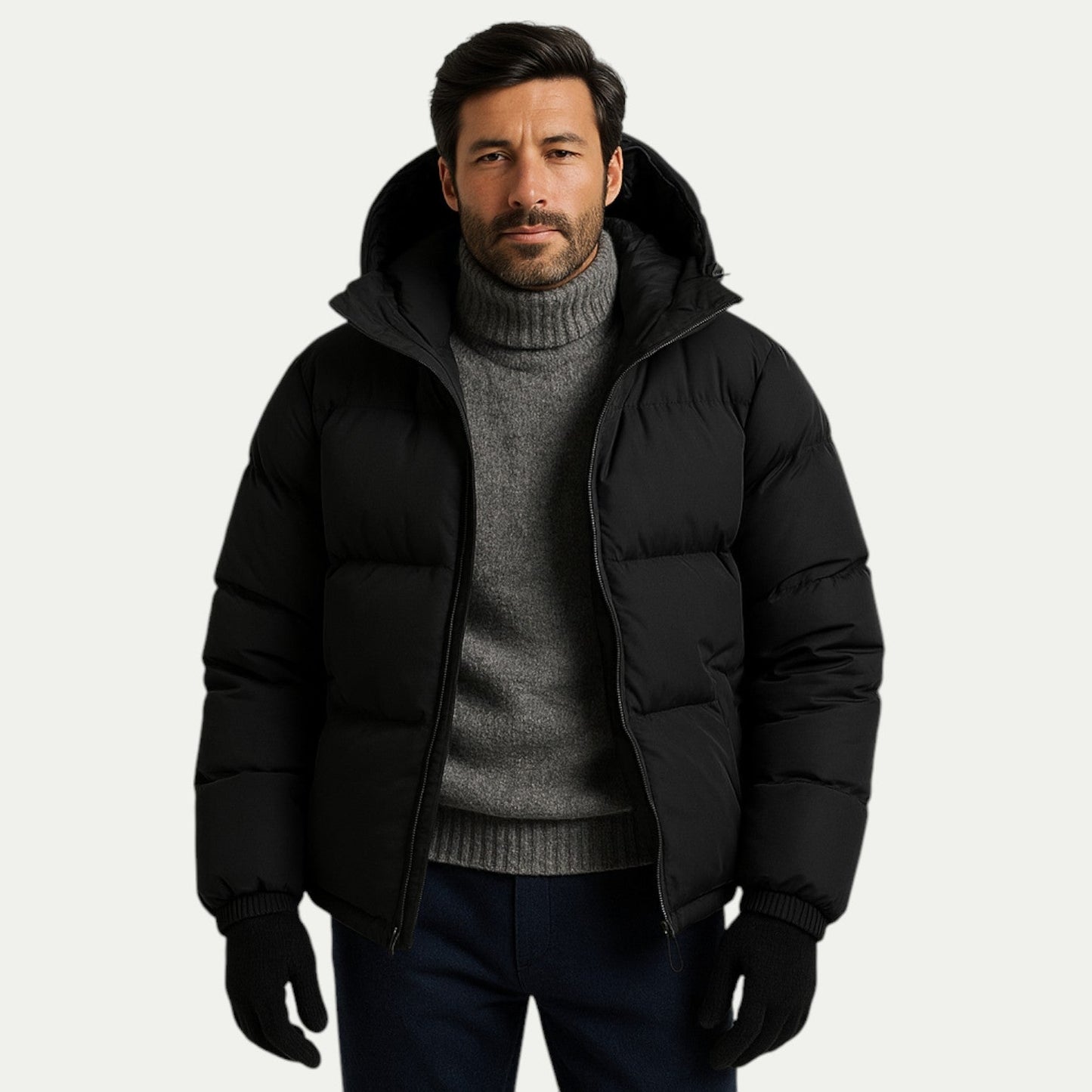 Unisex Waterproof Down Hooded Puffer Winter Parka Jacket