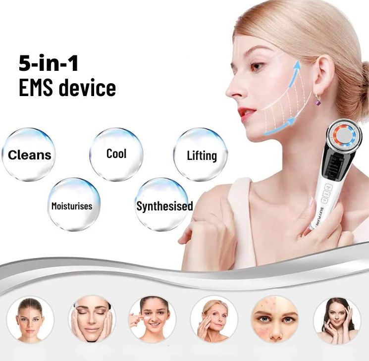 EMS Microcurrent Face Lift Device | Anti-Wrinkle, Skin Tightening & Red Light Therapy for Facial Toning