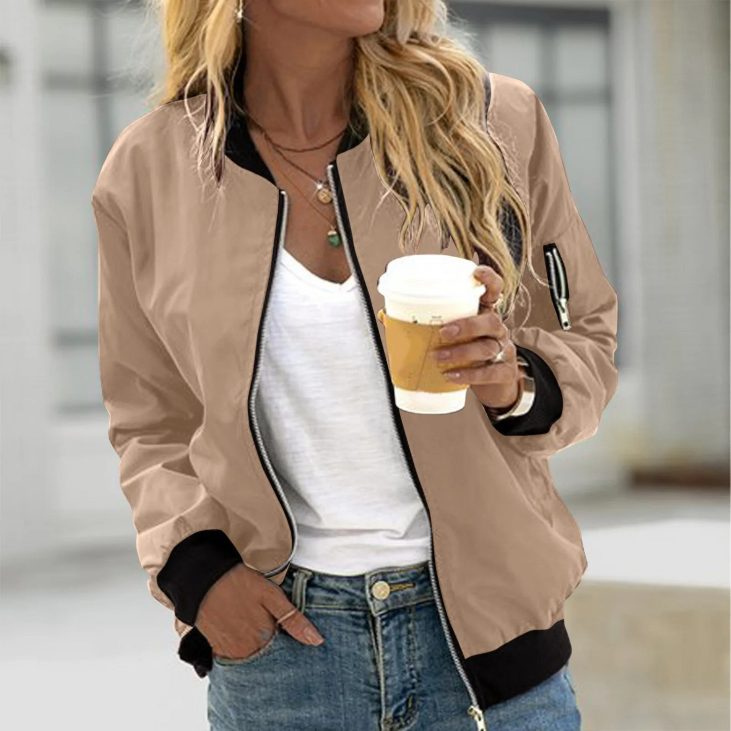 Stylish Women's Bomber Jacket | Lightweight, Comfortable & Versatile for Everyday Wear