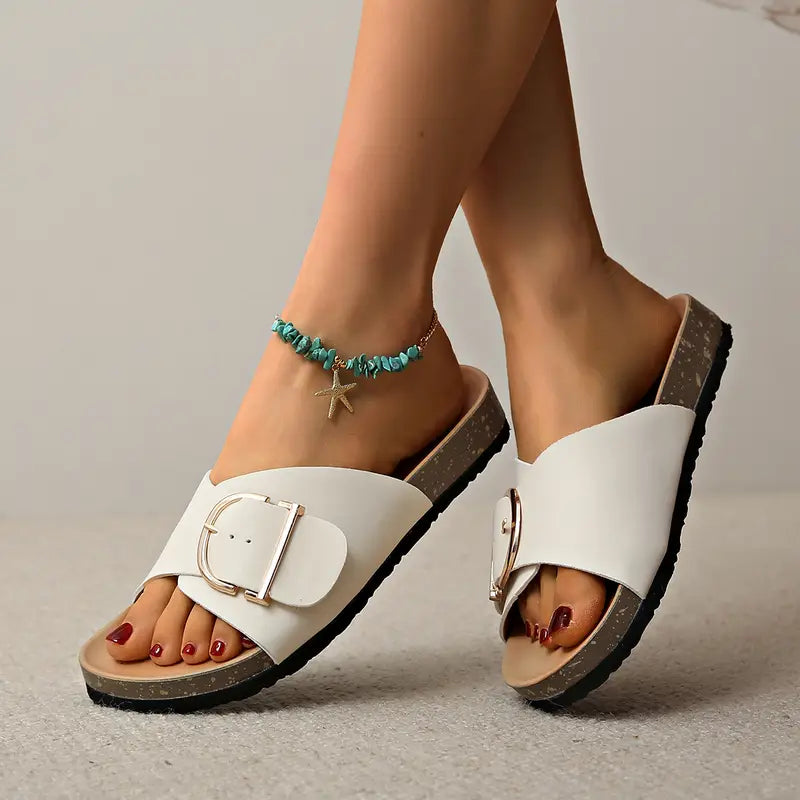 Orthopaedic Flat Sandals | Adjustable Buckle Straps for All-Day Comfort & Everyday Wear