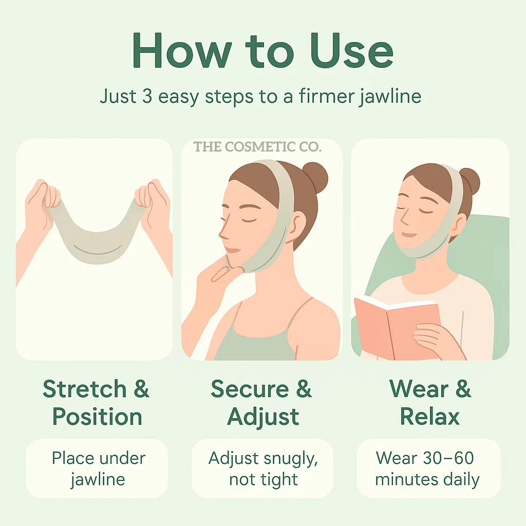Face Slimming Bandage & V-Line Chin Lift Belt – Reusable Facial Strap for Skin Care & Firming
