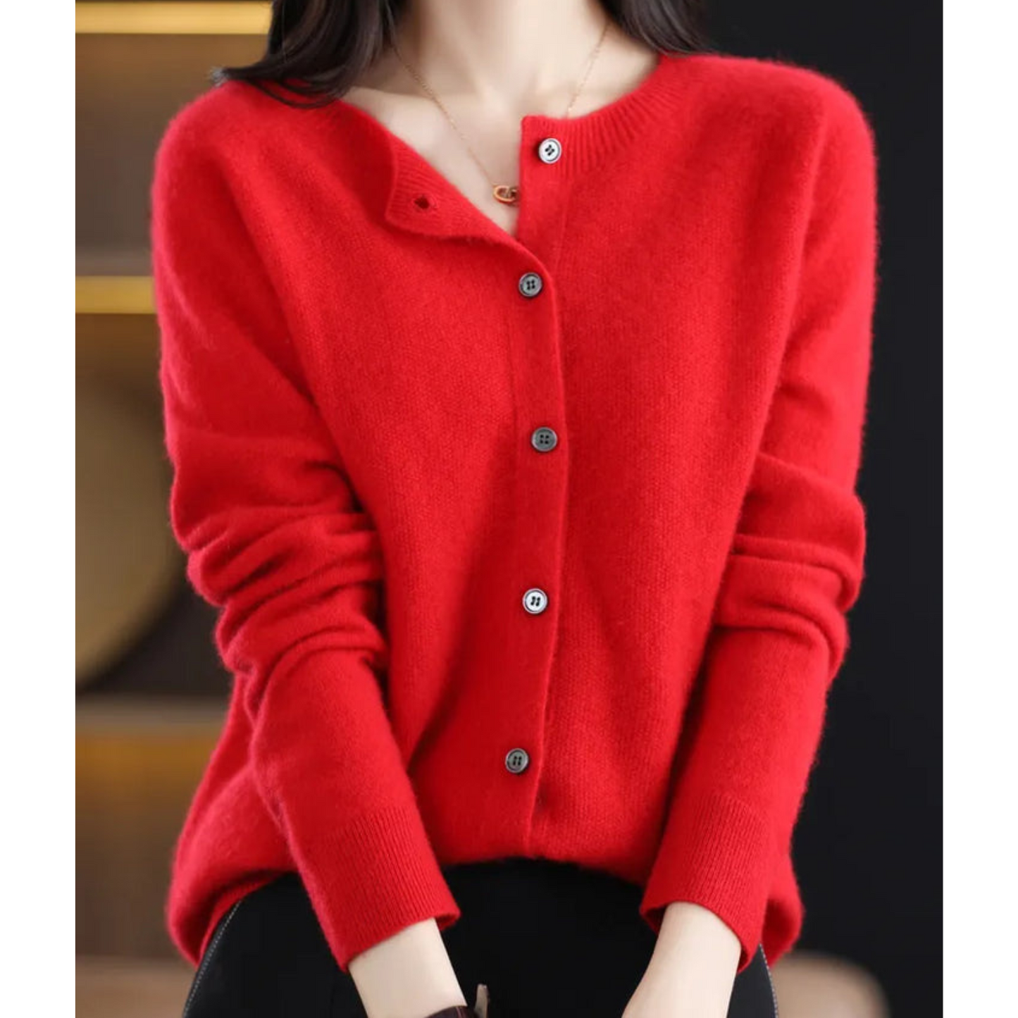 Women's Long Sleeve V-Neck Cardigan | Comfortable, Versatile & Ideal for Winter Wardrobe