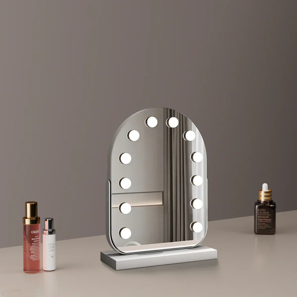 Large Arched Vanity Mirror | 17 LED Bulbs, Dimmable Brightness & 3 Light Modes for Makeup and Home Decor
