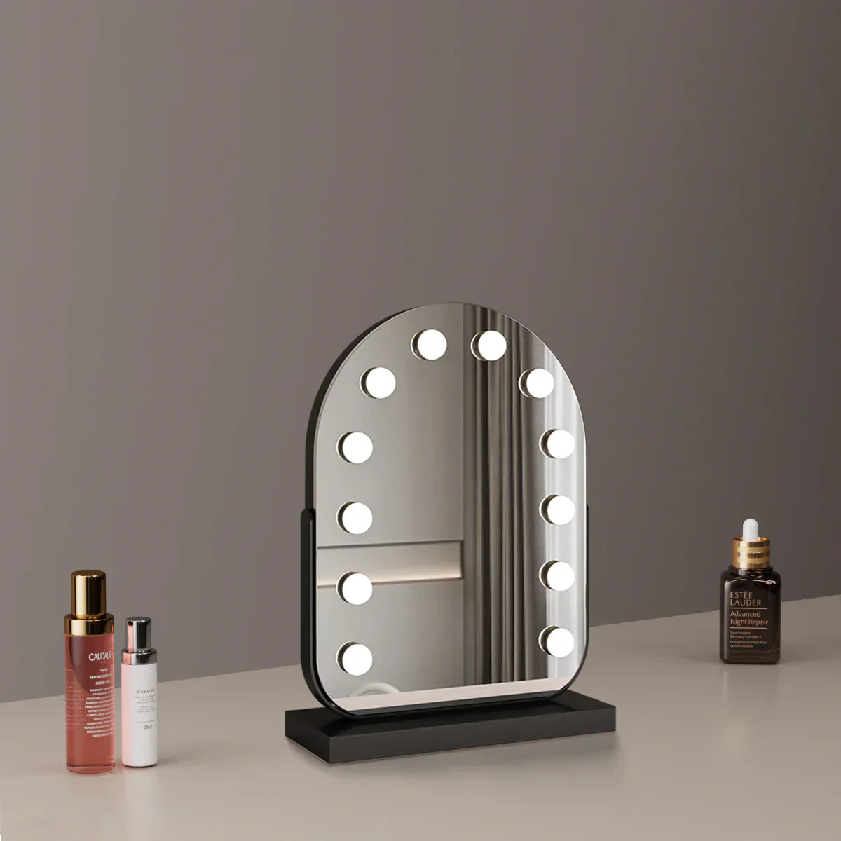 Large Arched Vanity Mirror | 17 LED Bulbs, Dimmable Brightness & 3 Light Modes for Makeup and Home Decor