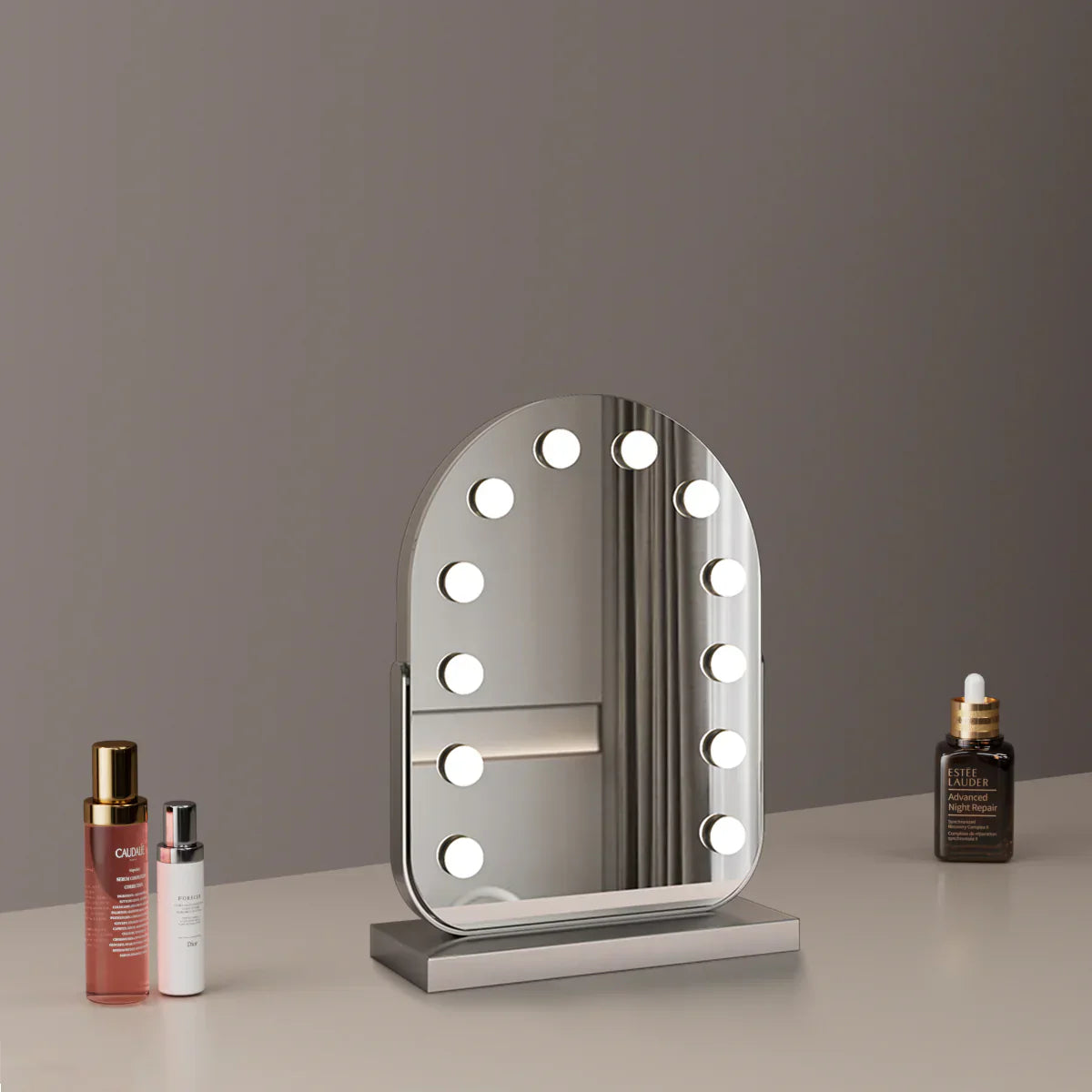 Large Arched Vanity Mirror | 17 LED Bulbs, Dimmable Brightness & 3 Light Modes for Makeup and Home Decor