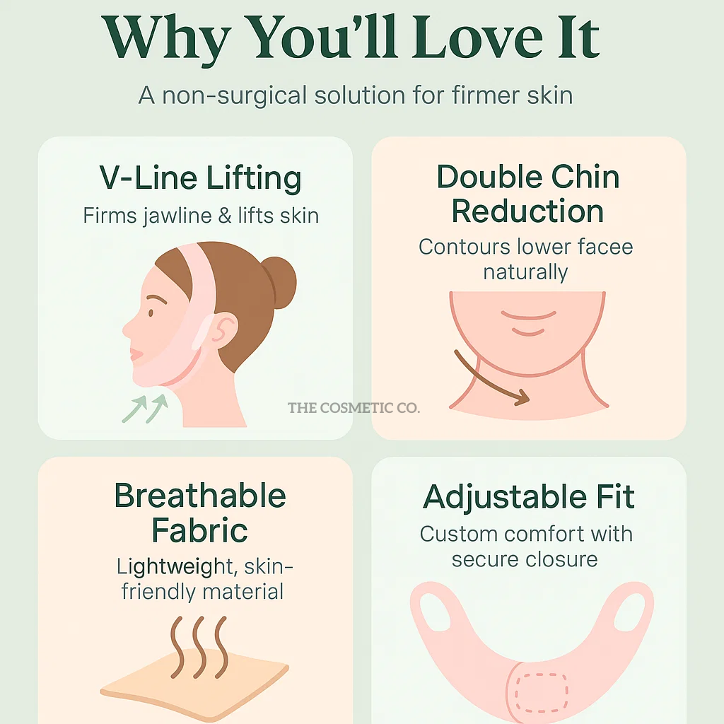 Face Slimming Bandage & V-Line Chin Lift Belt – Reusable Facial Strap for Skin Care & Firming