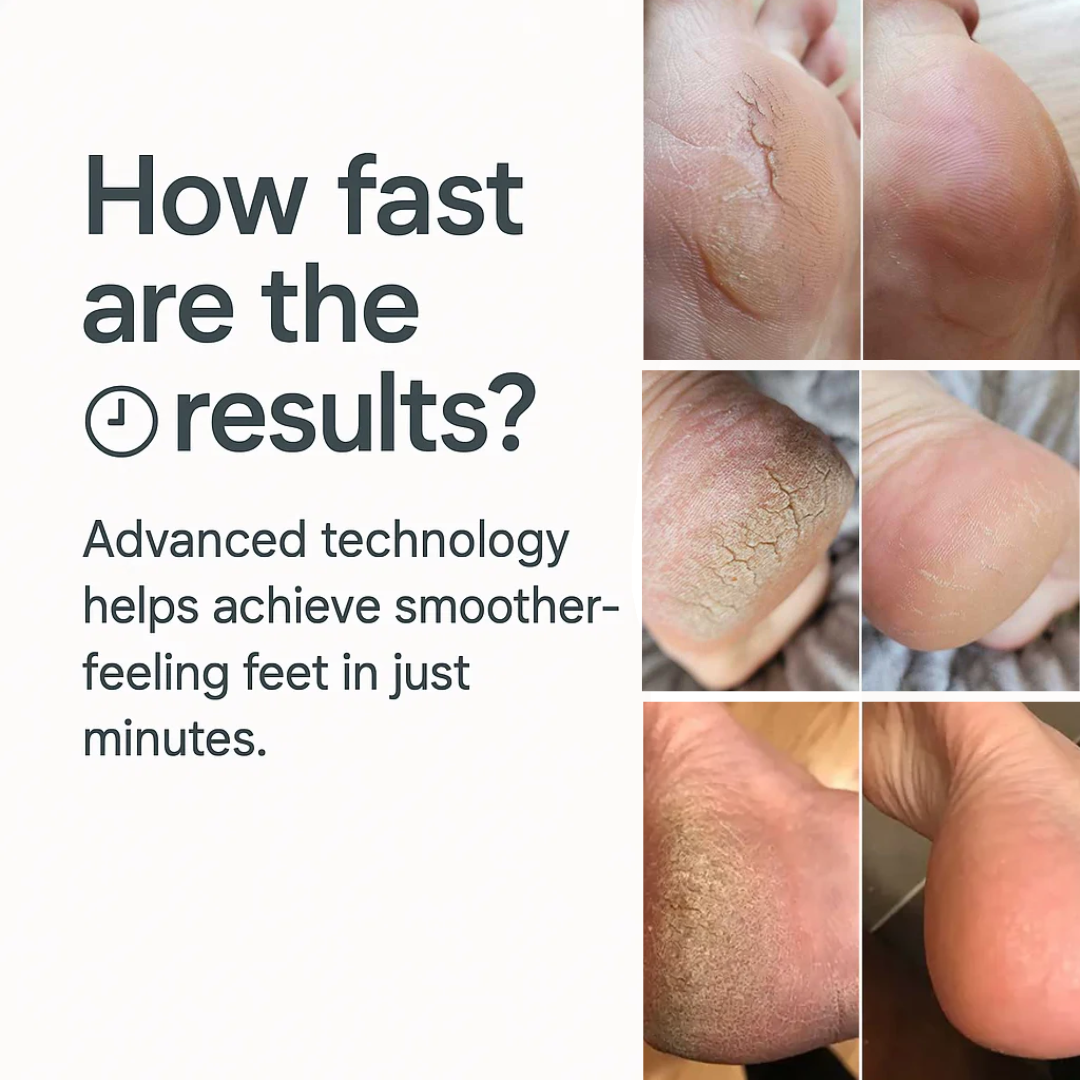 Feetiva GlowX Foot File| Electric Callus Remover for Feet – Smooth and Refine Dry, Hard Skin | Home Pedicure Tool for Soft Feet