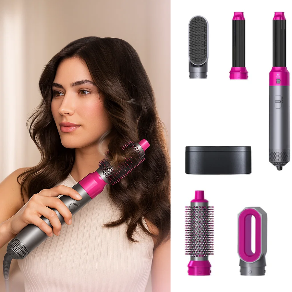 5 in 1 Hair Styler | Curling, Straightening & Drying with Coanda Effect for All Hair Types
