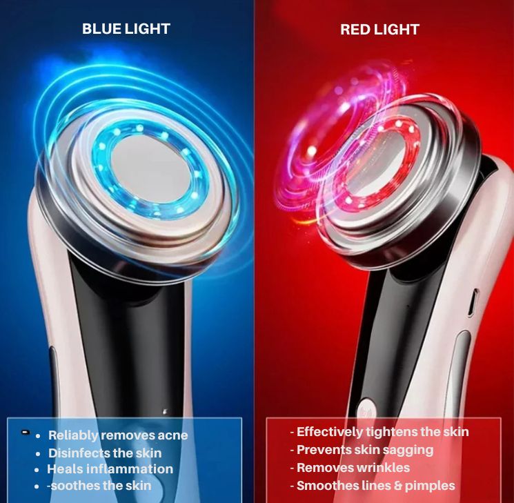 EMS Microcurrent Face Lift Device | Anti-Wrinkle, Skin Tightening & Red Light Therapy for Facial Toning