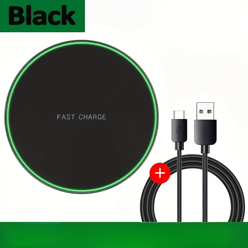 Fast Wireless Charger | 15W Induction Charging Pad for iPhone & Android Devices, Sleek Design & Cable-Free Convenience for Home & Office
