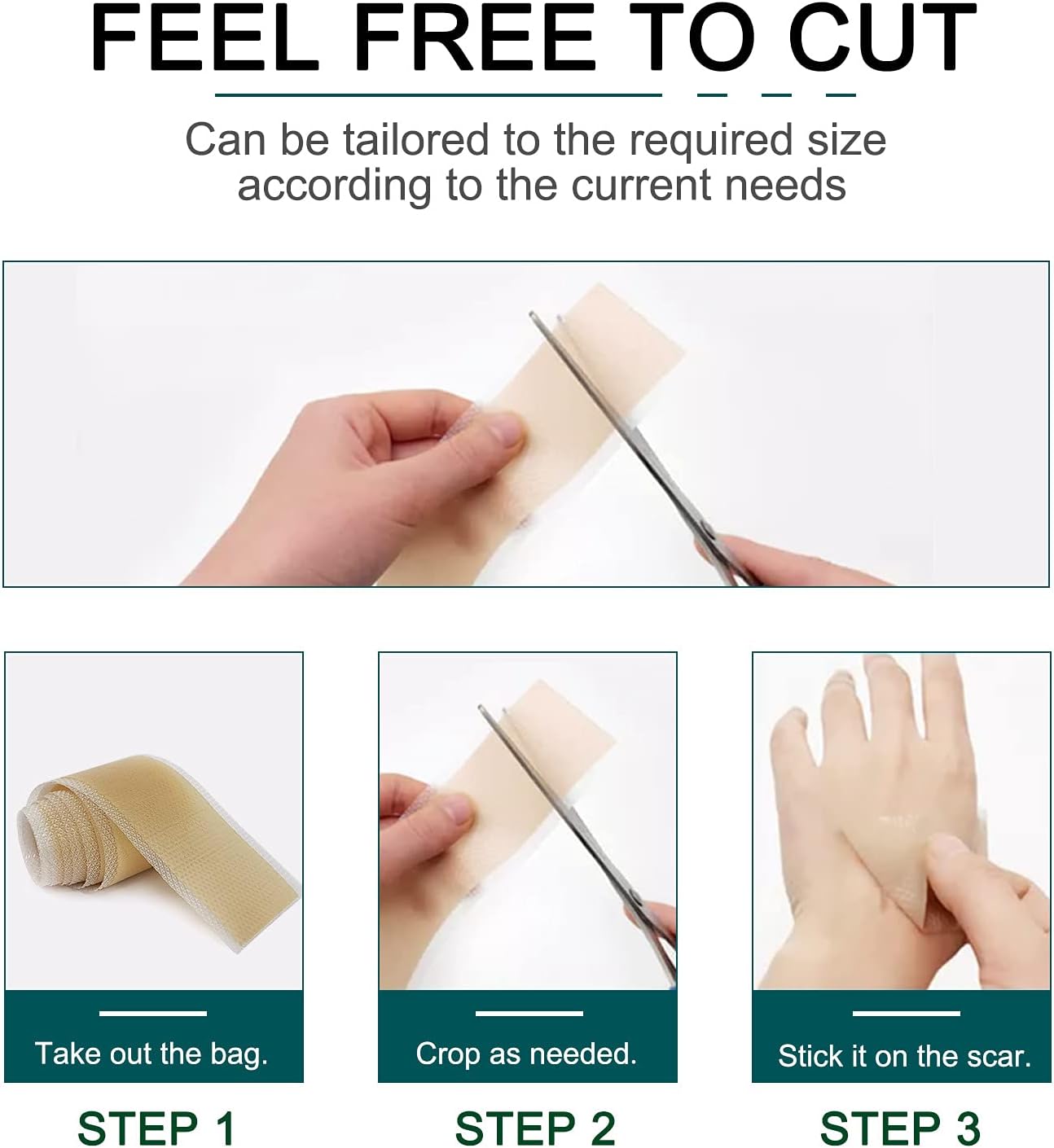 Reusable Silicone Scar Reduction Sheets - Medical Grade Silicone for Effective Scar Treatment and Healing