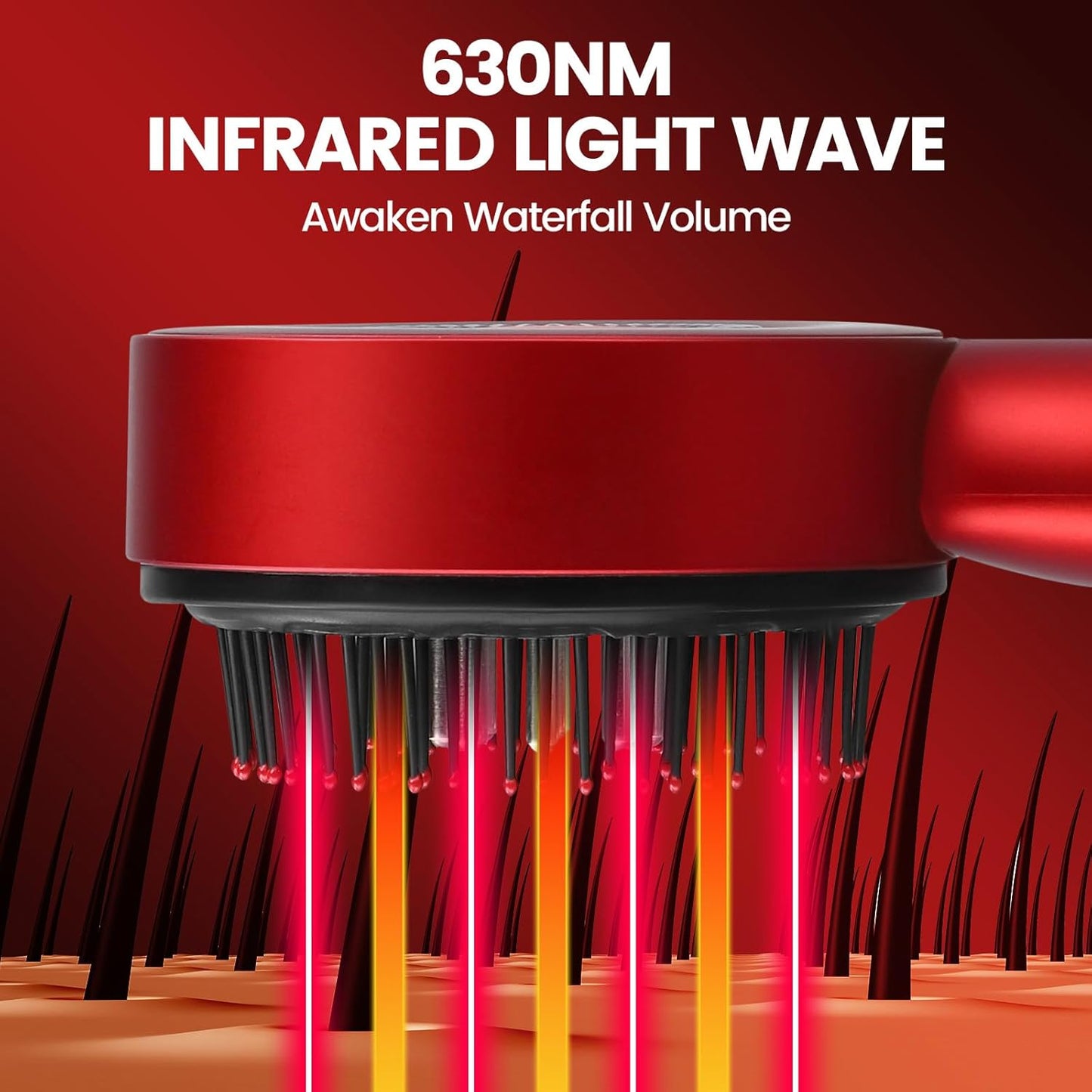 3-in-1 Electric Scalp Massager | Waterproof, Red Light Therapy & Portable for Relaxation and Hair Care