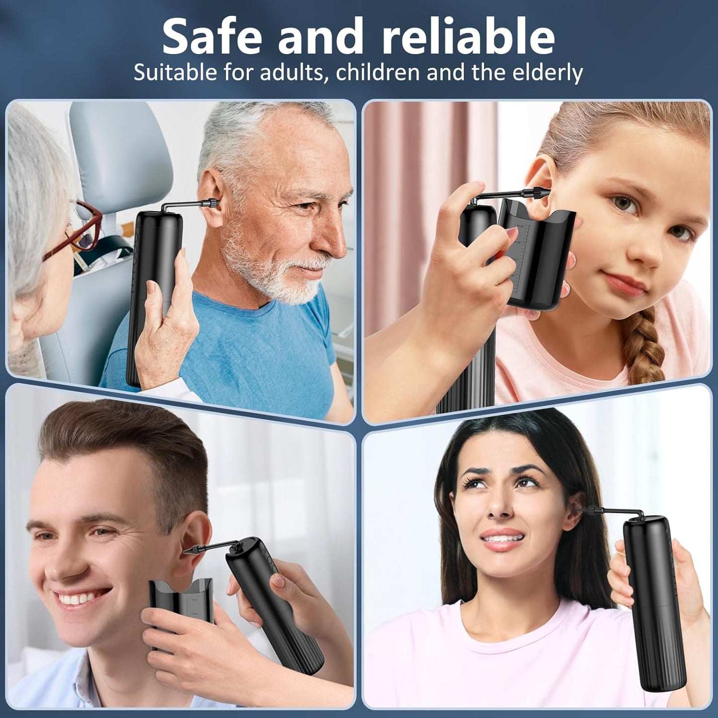 Ear Cleaner PRO | Earwax Removal Tool - Safe and Precise Ear Cleaner, Waterproof, Rechargeable & With Attachments for Safe Ear Care at Home