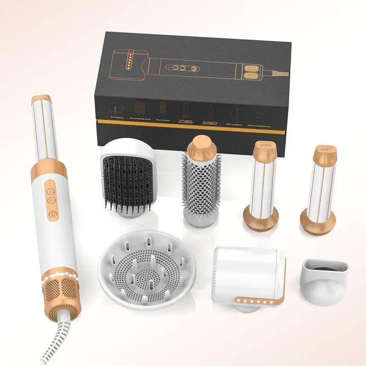 Premium 7 in 1 Hair Styler Pro with Hot Brush and Dryer Functions
