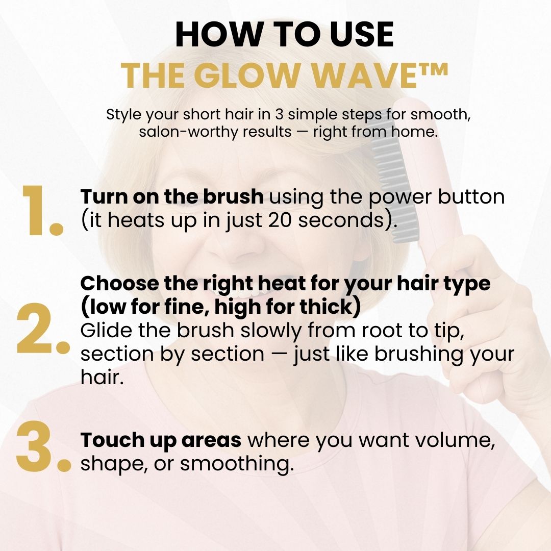 Wireless Heated Hair Brush | Customizable Heat Settings & Safe for All Hair Types, Perfect for Travel and On-the-Go Styling