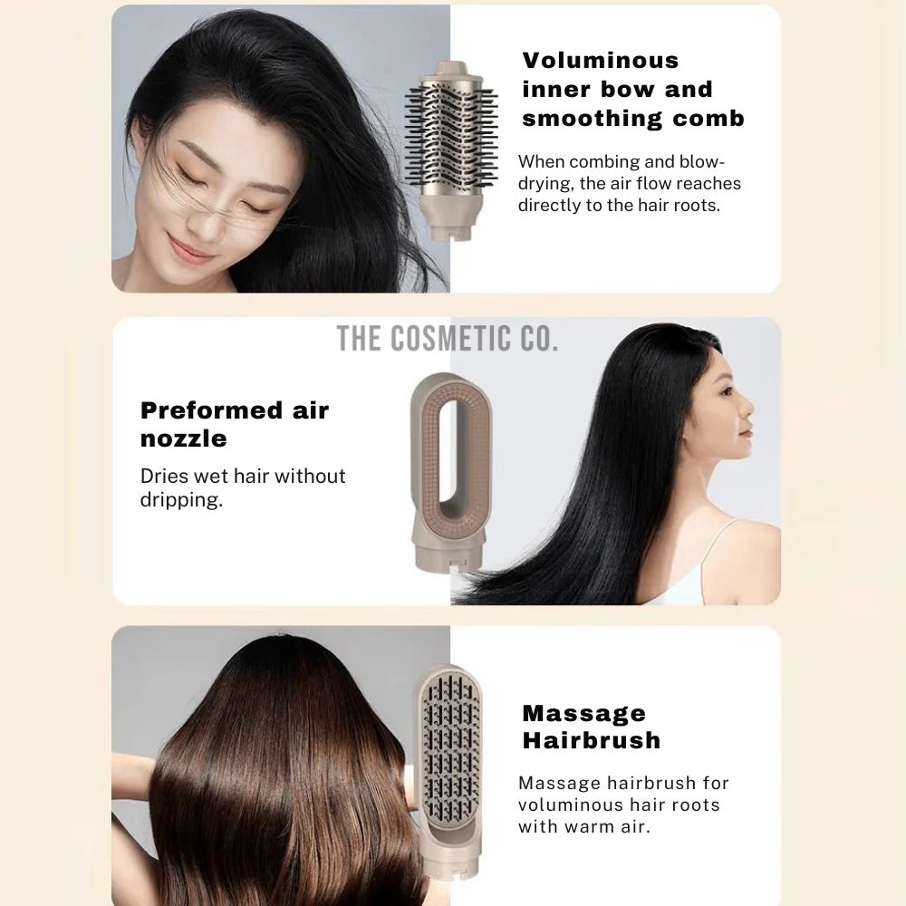 9-in-1 Airstyler Hair Tool | 1600W, Negative Ion Technology & Versatile Attachments for All Hair Types