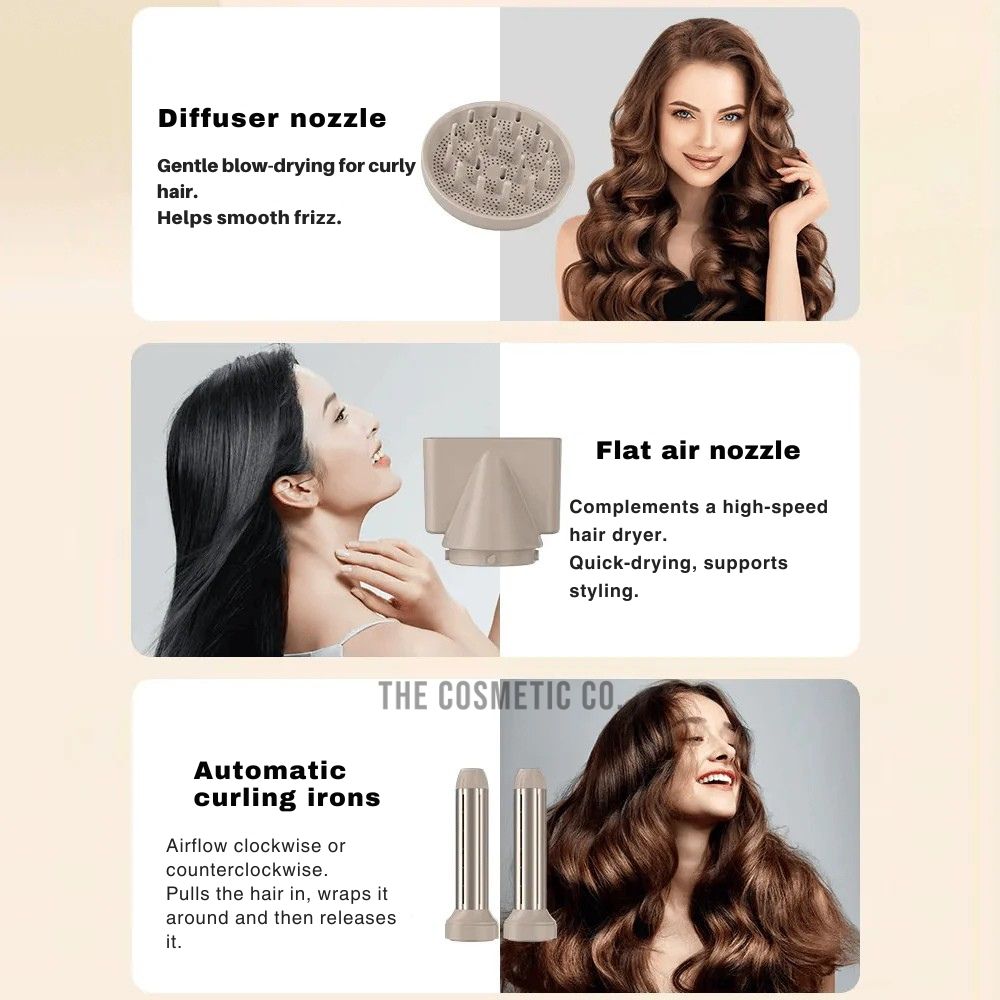 9-in-1 Airstyler Hair Tool | 1600W, Negative Ion Technology & Versatile Attachments for All Hair Types