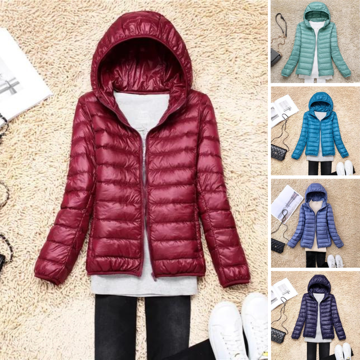Ultra-Light Packable Down Jacket with Hood | Warm, Compact & Stylish for Winter Travel