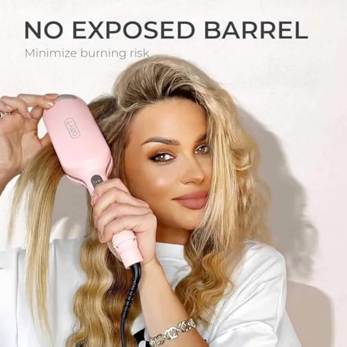 Curling Iron for Beach Waves | 25mm Ceramic Barrel, Adjustable Heat – Best Hair Waver for Effortless Curls & Mermaid Waves