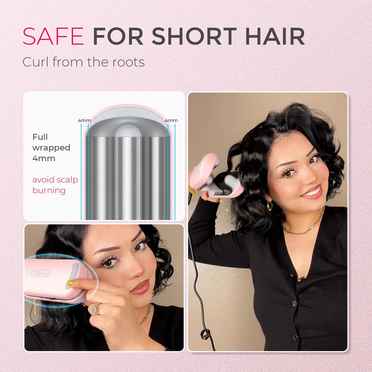 Curling Iron for Beach Waves | 25mm Ceramic Barrel, Adjustable Heat – Best Hair Waver for Effortless Curls & Mermaid Waves