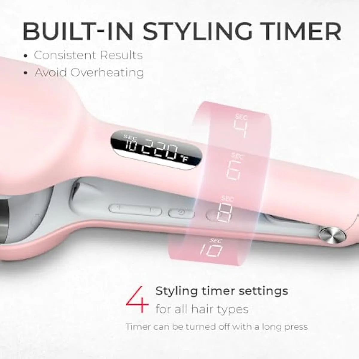 Curling Iron for Beach Waves | 25mm Ceramic Barrel, Adjustable Heat – Best Hair Waver for Effortless Curls & Mermaid Waves