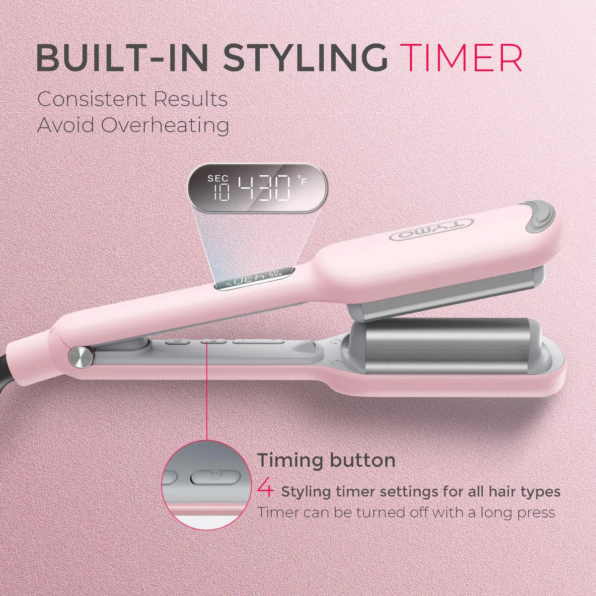 Curling Iron for Beach Waves | 25mm Ceramic Barrel, Adjustable Heat – Best Hair Waver for Effortless Curls & Mermaid Waves