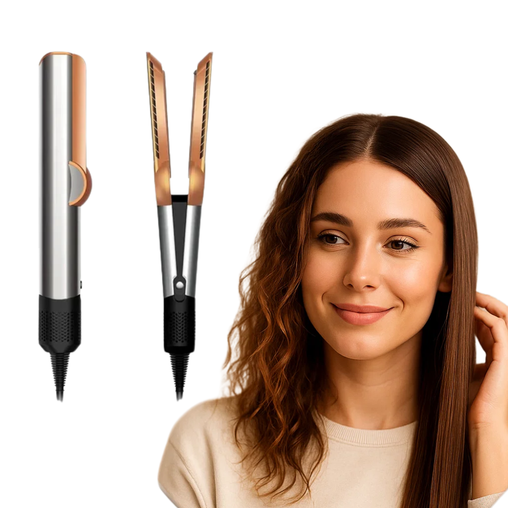 Air Straightener | 2-in-1 Blow-Dryer & Smoothing Tool with Ion Technology for All Hair Types