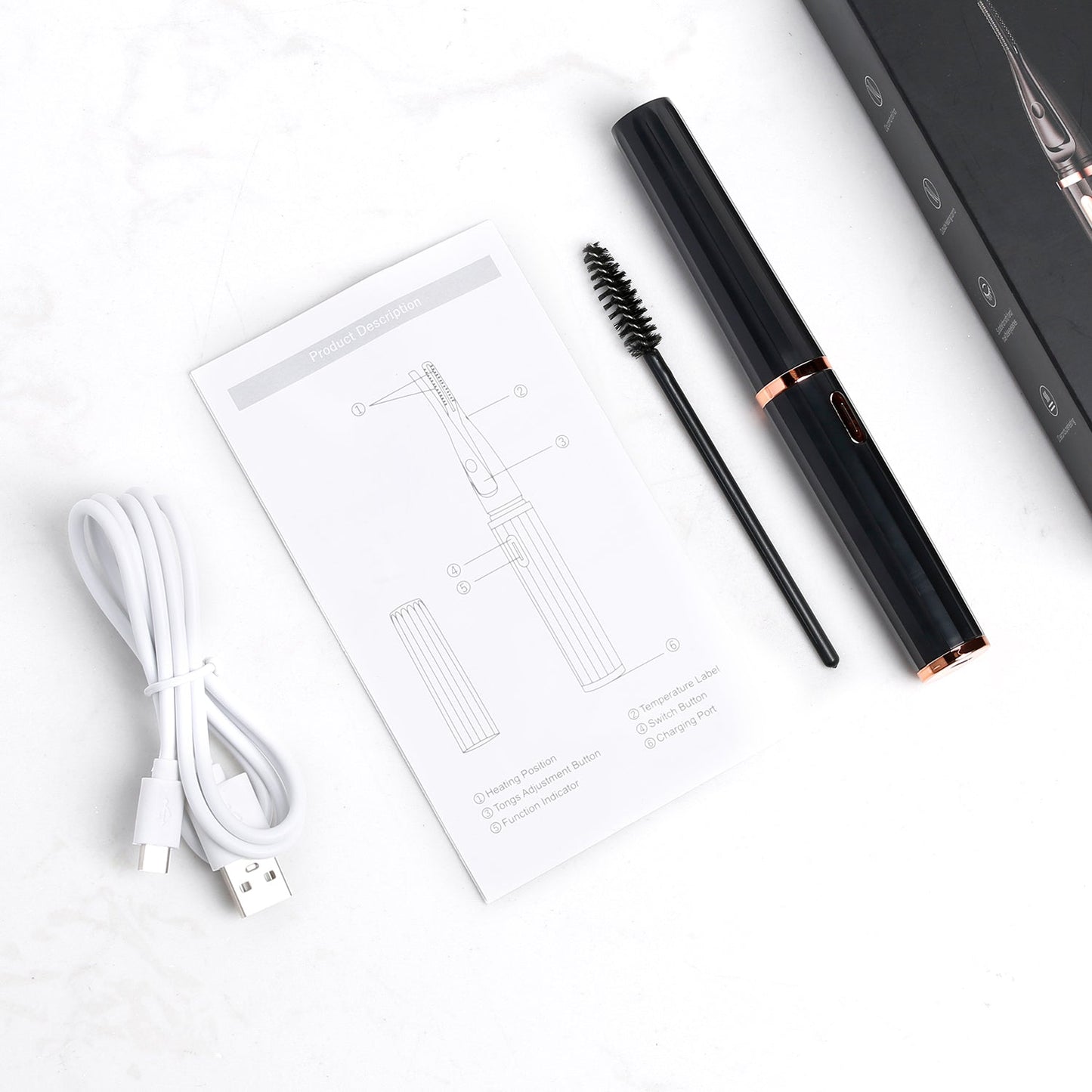 Heated Electric Eyelash Curler | 3 Temperature Modes, Quick Heating & USB Rechargeable for Natural and False Lashes