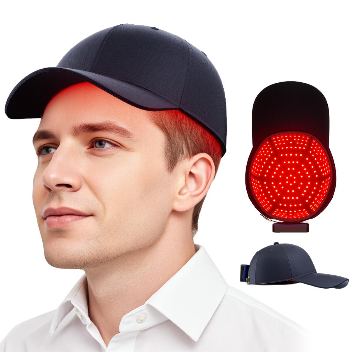 LED Red and Blue Light Therapy Cap | Wireless, Full-Head Coverage for Hair Regrowth and Scalp Care at Home or On-the-Go