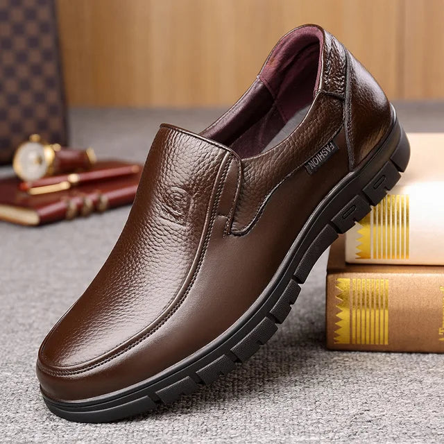 Men's Genuine Leather Casual Shoes | Breathable, Handcrafted & Comfortable for Outdoor Adventures
