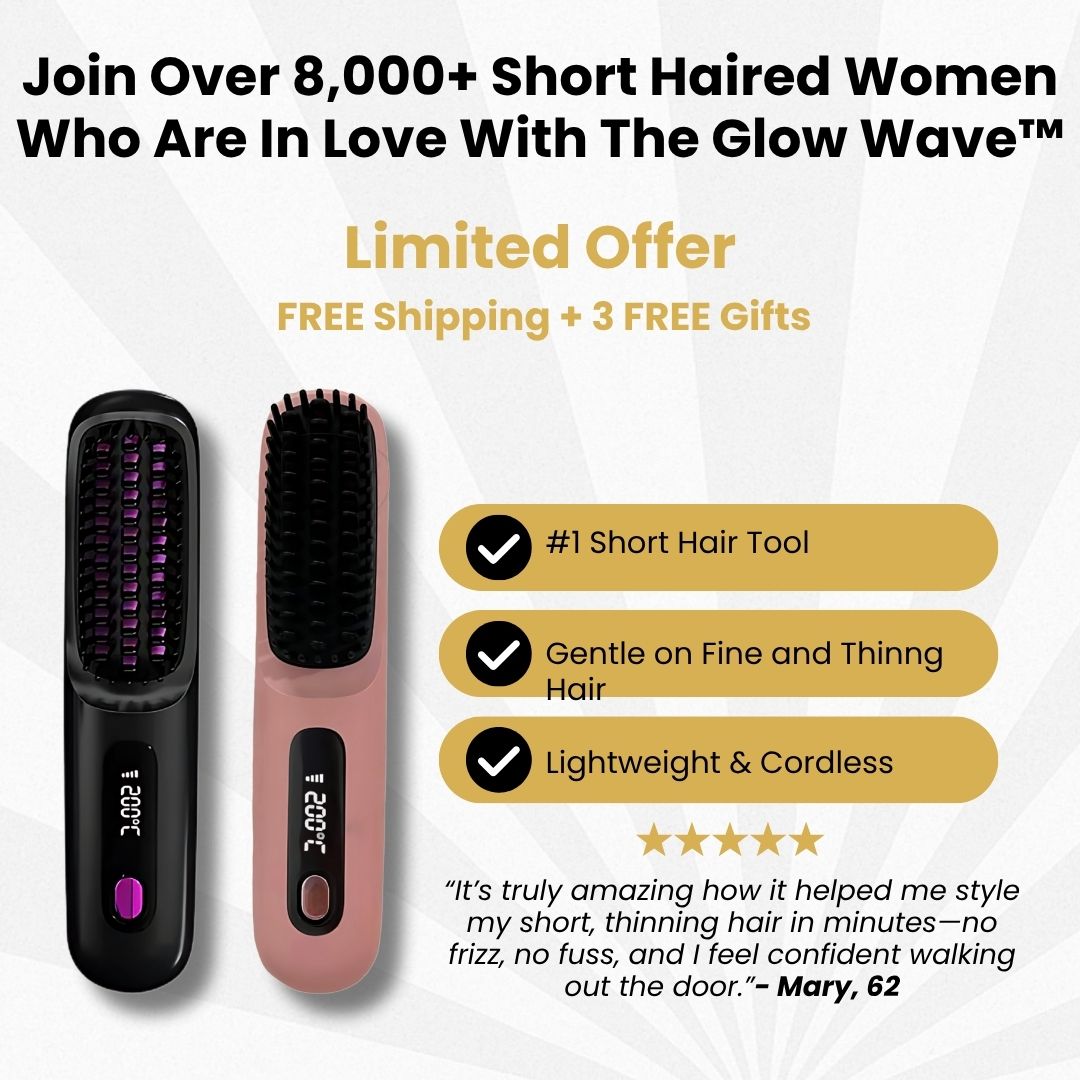 Wireless Heated Hair Brush | Customizable Heat Settings & Safe for All Hair Types, Perfect for Travel and On-the-Go Styling