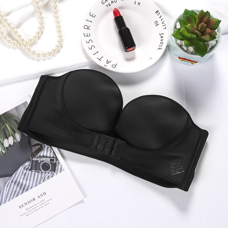 Strapless Front Buckle Bra | Soft, Breathable Mesh & Comfortable Fit for Evening Gowns and Special Occasions