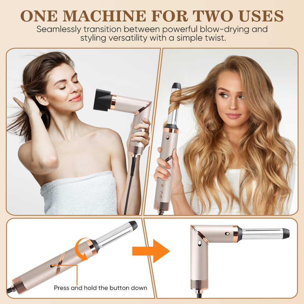 9-in-1 Airstyler Hair Tool | 1600W, Negative Ion Technology & Versatile Attachments for All Hair Types