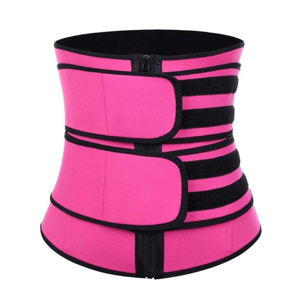 Women's Latex Waist Trainer | Double Compression Straps & Zipper for High-Intensity Workouts