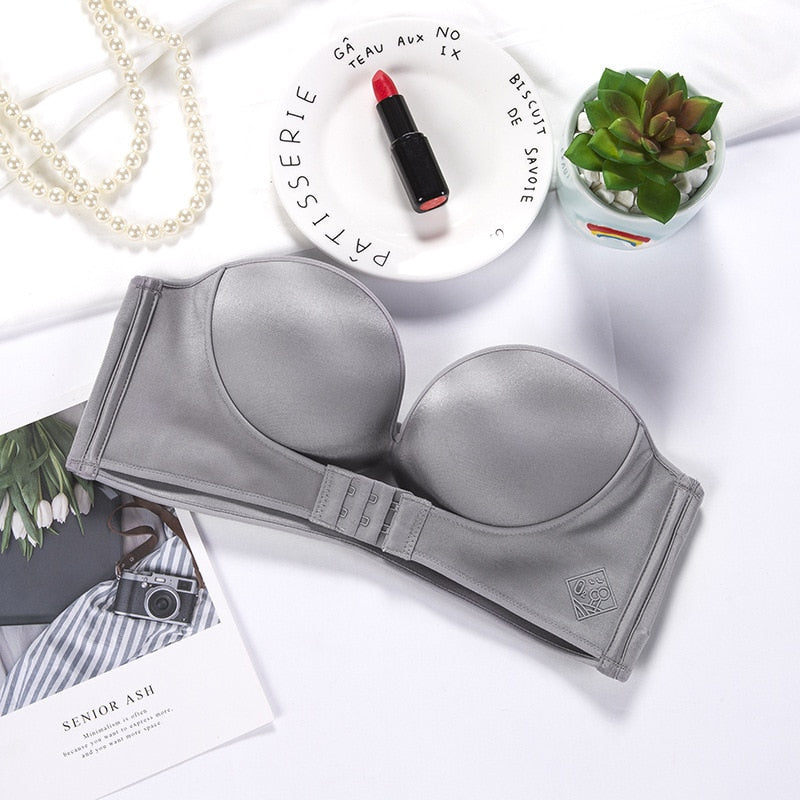 Strapless Front Buckle Bra | Soft, Breathable Mesh & Comfortable Fit for Evening Gowns and Special Occasions